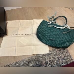 Loeffler Randall woven green tote bag